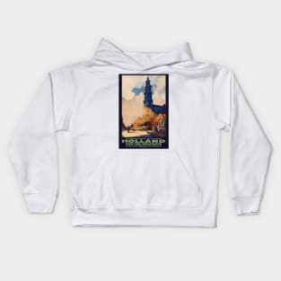 Holland for the Holidays Vintage Poster 1925 Kids Hoodie